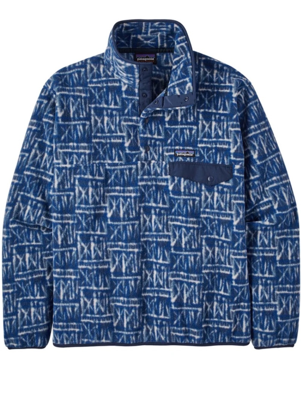 Patagonia Men’s | Synchilla | Blue Patterned Snap-T Fleece Pullover